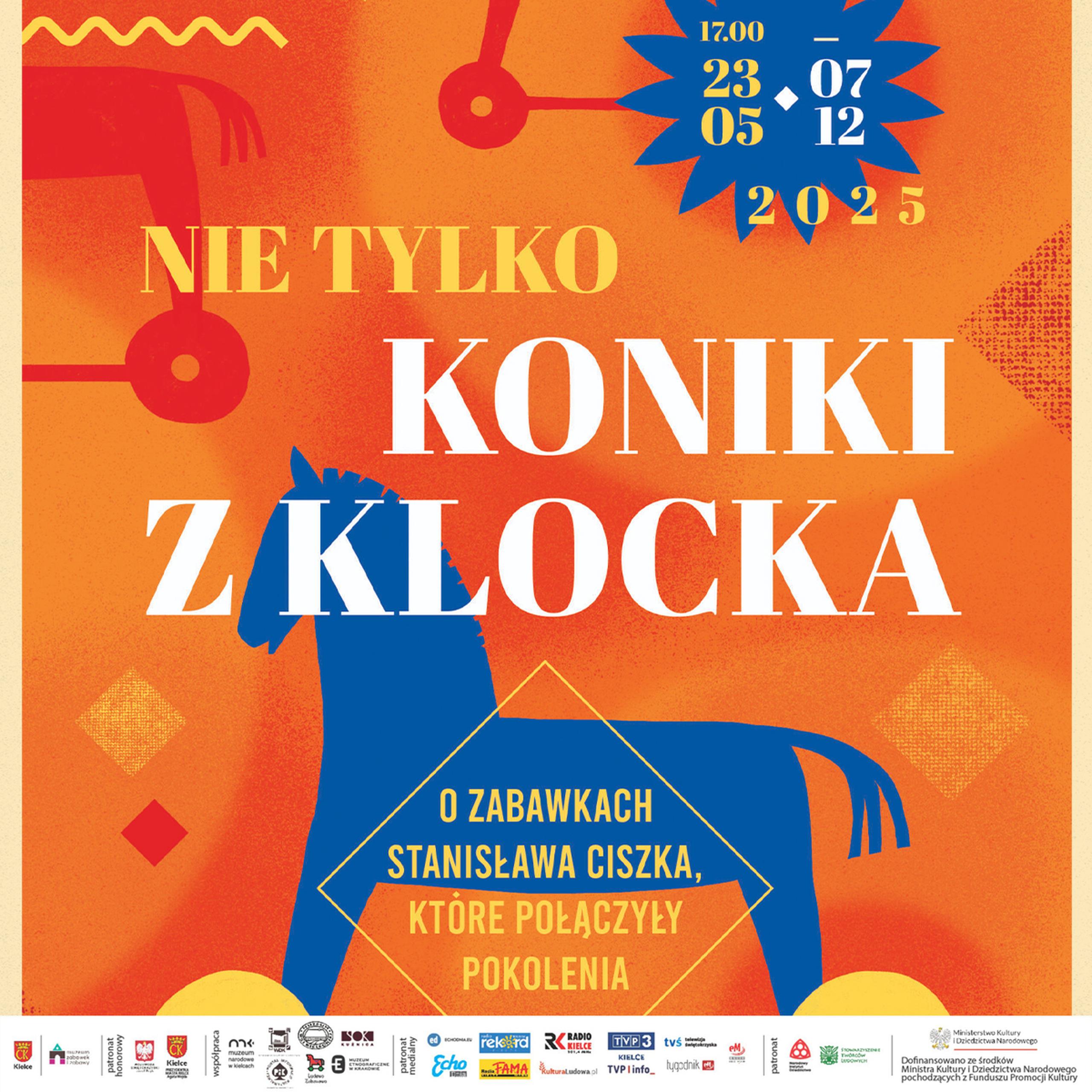 wystawa_mziz_resized_2560px Plakat wystawy "Nie tylko koniki z klocka - o zabawkach Stanisława Ciszka, które połączyły pokolenia"