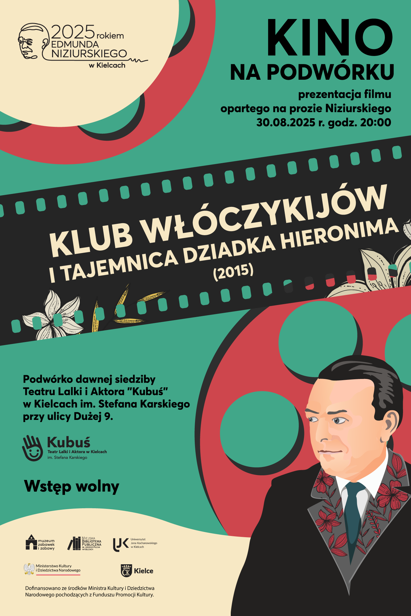 Kino na podwórku. Muzeum Zabawek i Zabawy. Kielce. Edmund Niziurski. Klub Włóczykijów.
