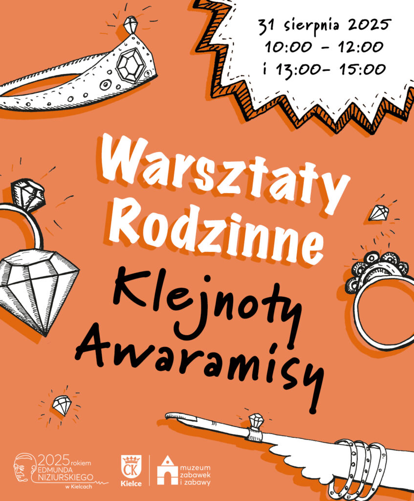 Warsztaty rodzinne. Klejnoty Awaramisy. Muzeum Zabawek i Zabawy w Kielcach.