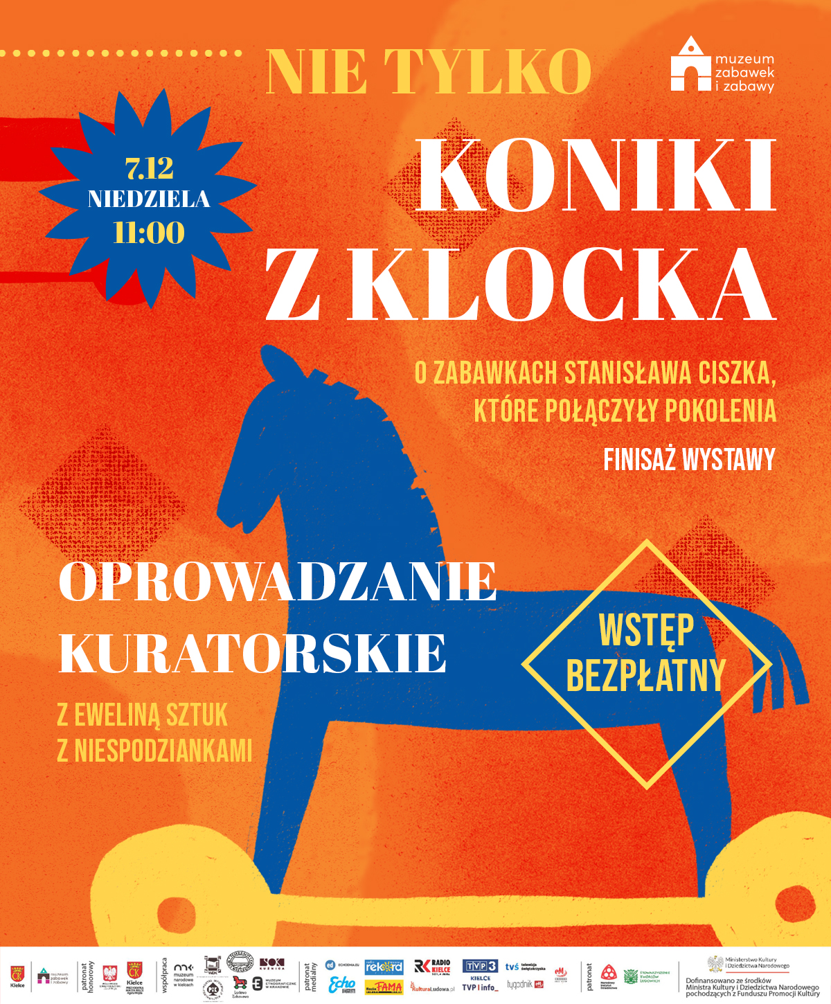 Koniki z klocka. Klocki. Zabawki. Finisaż. Wystawa. Muzeum Zabawek i Zabawy. Kielce