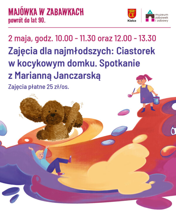Muzeum Zabawek i Zabawy. Ciastorek. Marianna Janczarska. Majówka. Miasto Kielce.